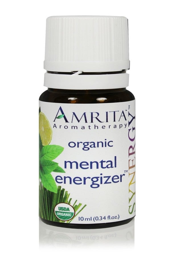 AMRITA Aromatherapy: Mental Energizer Synergy Essential Oil Blend (Natural Energy Booster) Organic Essential Oil Blend of Lemon, Distilled Lime, Peppermint, & Ginger CO2 -Size: 10ML - Image 1